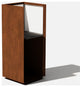 Metallic Series Corten Steel Pedestal Planter, Tall