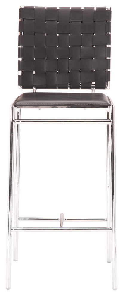 Criss Cross Counter Chair, Set of 2 Black