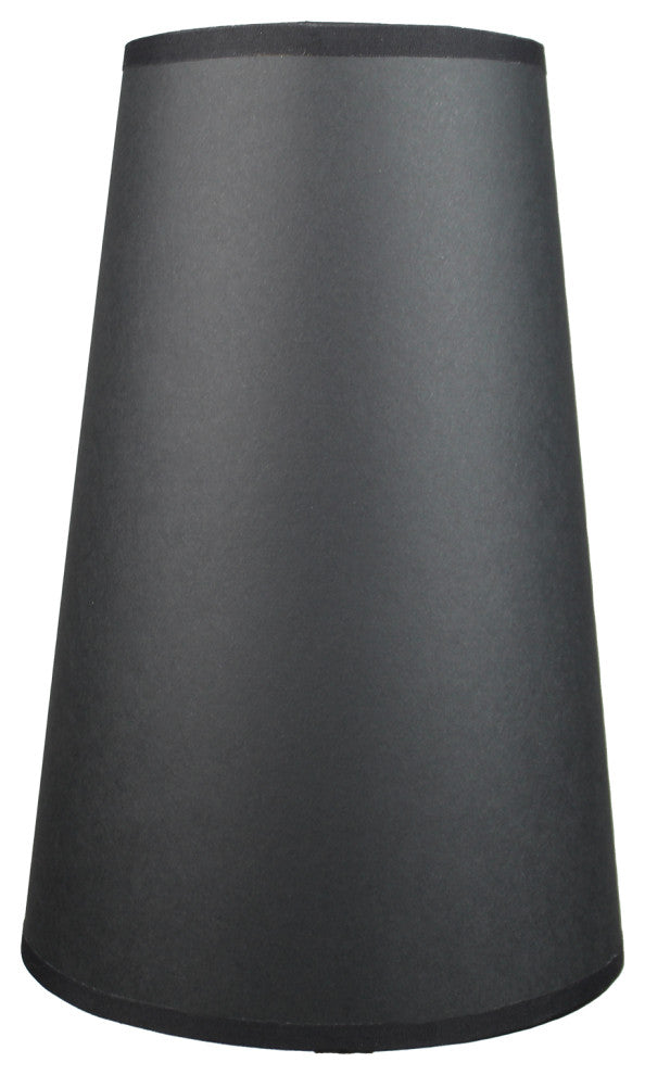 Fenchel Shades 4"x6"x9" Spider Attachment Empire Lamp Shade, Paper Black Matte