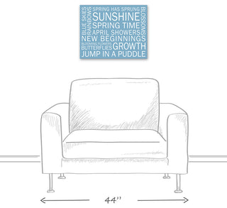 Blue Spring Sayings 20x16 Canvas Wall Art