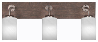 Oxbridge, Bath Bar, Graphite & Painted Distressed Metal, 4" White Marble