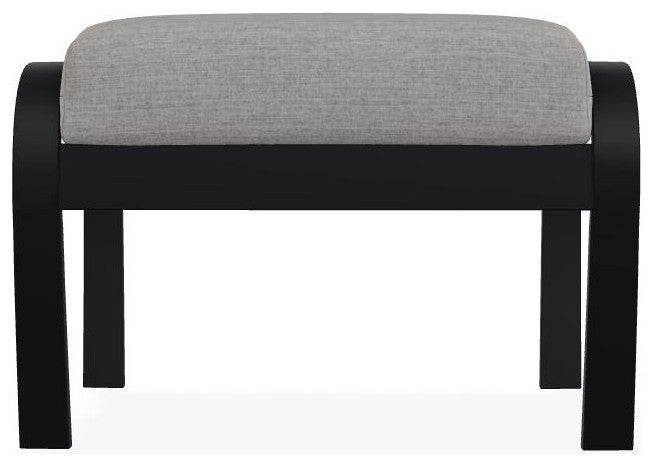 Belle Isle Cushion Outdoor Ottoman, Graystone/Black
