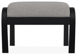 Belle Isle Cushion Outdoor Ottoman, Graystone/Black