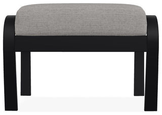 Belle Isle Cushion Outdoor Ottoman, Graystone/Black