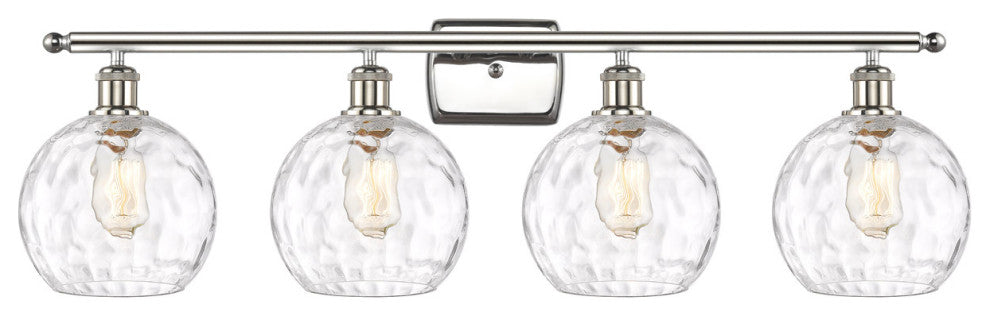 Innovations 516-4W-PN-G1215-8 4 Light Bath Vanity Light, Polished Nickel