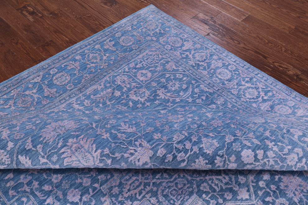 Persian Heriz Serapi Wool & Silk Hand Knotted Rug 8' 2" X 10' 1" - Q13694