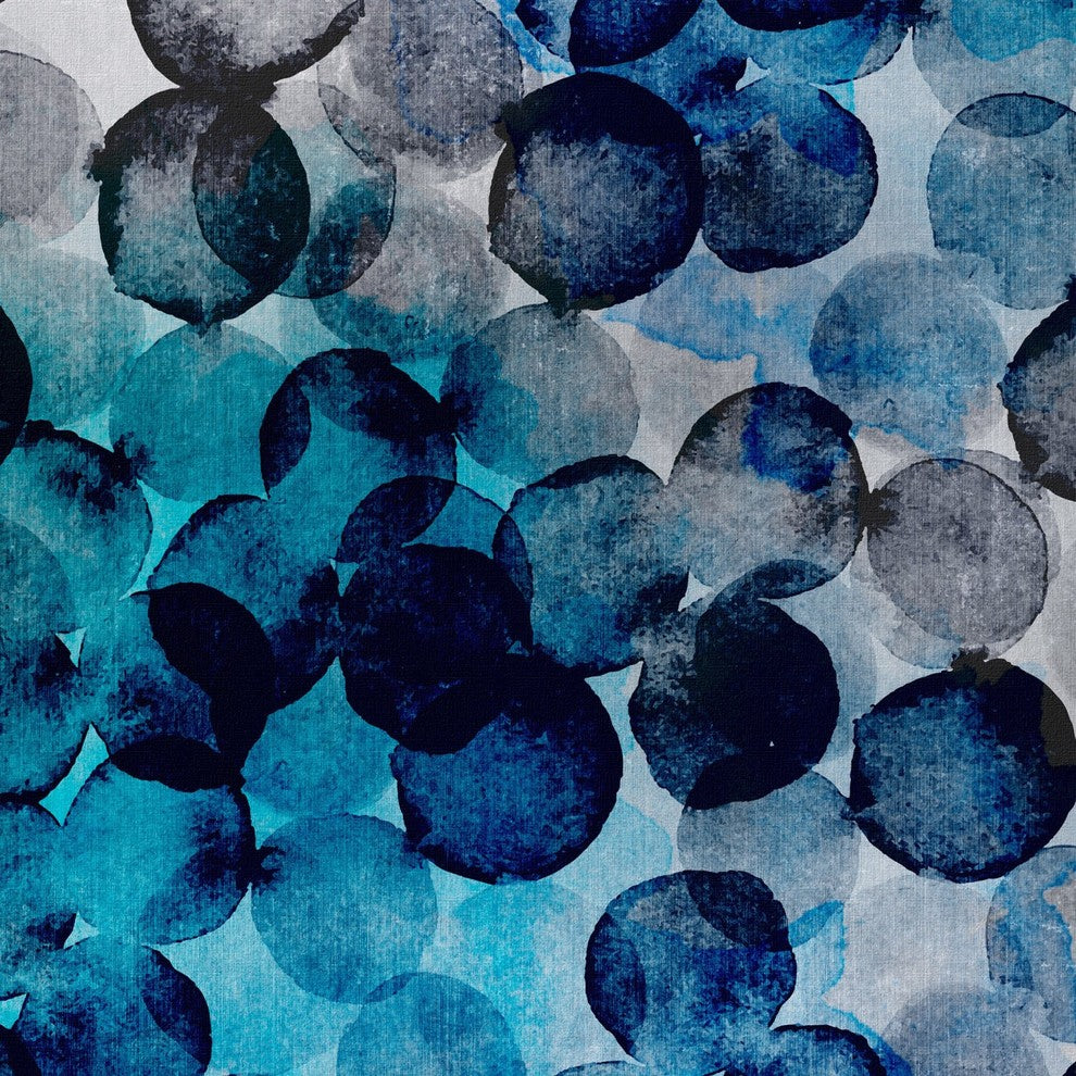 "Indigo Bubbles" Painting Print on Wrapped Canvas