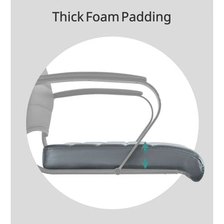 Ergonomic High Back Swivel Boss Ribbed PU Leather Office Chair Modern, Gray