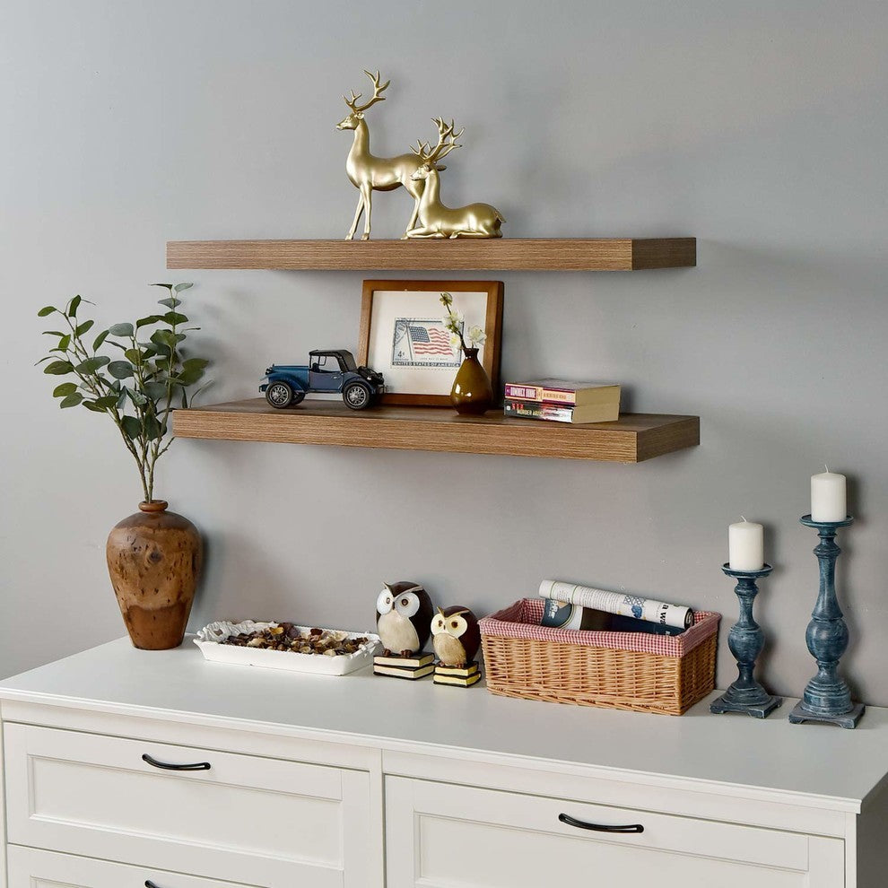11.81" Depth Grande Floating Wall Shelves, Retor, 35.43"