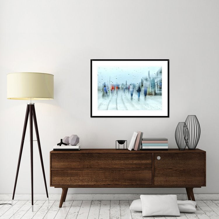 "It`S Raining" Framed Digital Print by Anette Ohlendorf, 44x32"