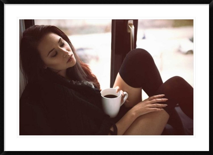 "Morning Coffee" Framed Digital Print by Rod Clemen, 44x32"