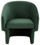 Safavieh Couture Susie Barrel Back Accent Chair, Forest Green