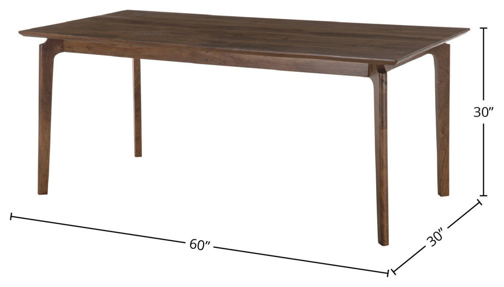 Kenzo 60"� Mango Wood Small Dining Table, Brown