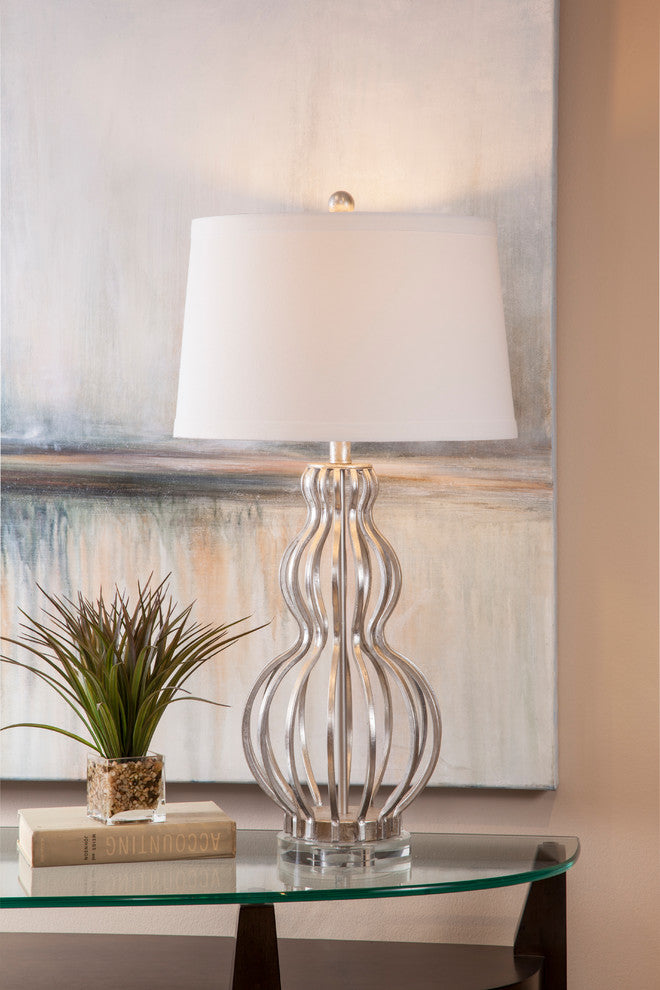 Silver Leaf Metal Sophie Table Lamp