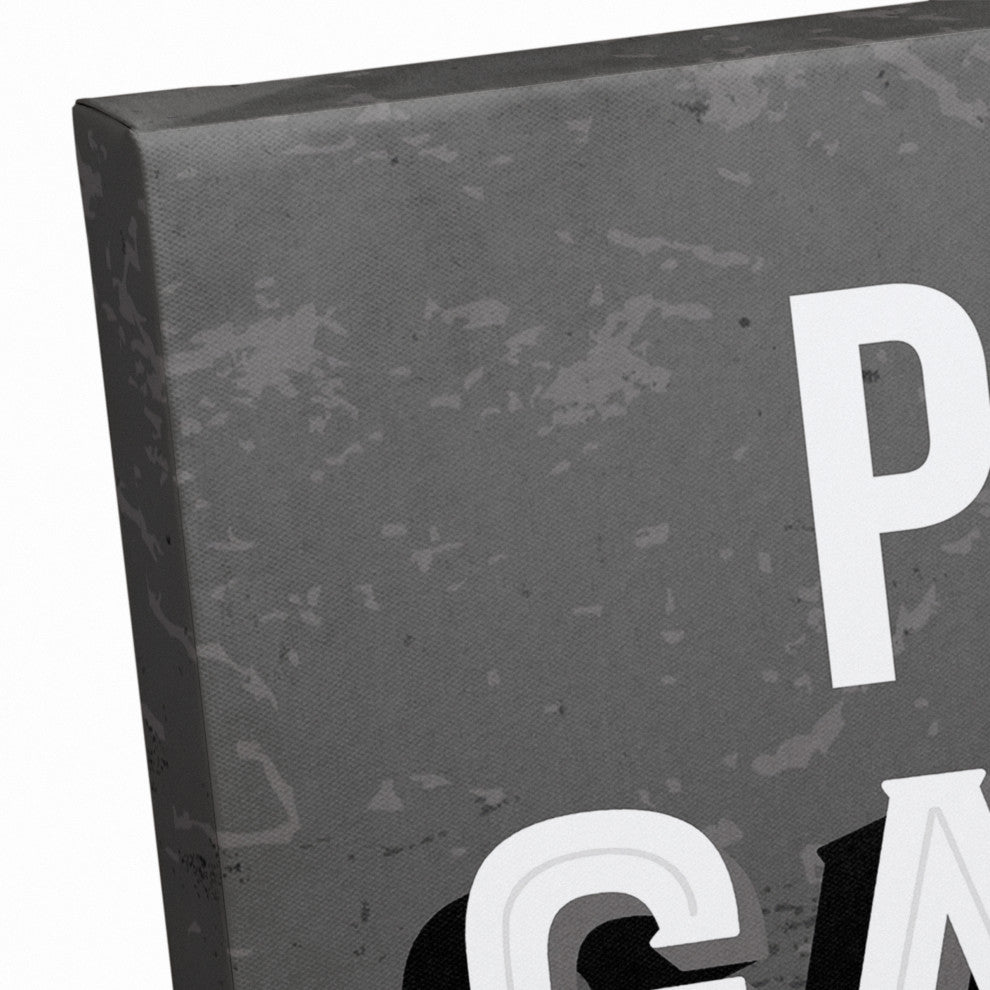 Garage Gray Papa 16x16 Canvas Wall Art