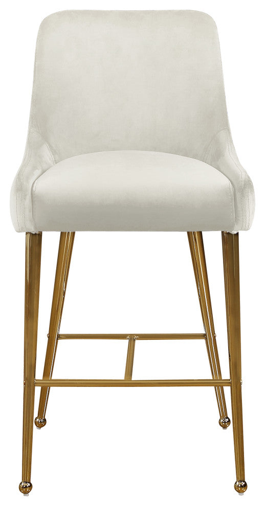 Owen Velvet Upholstered Stool (Set of 2)