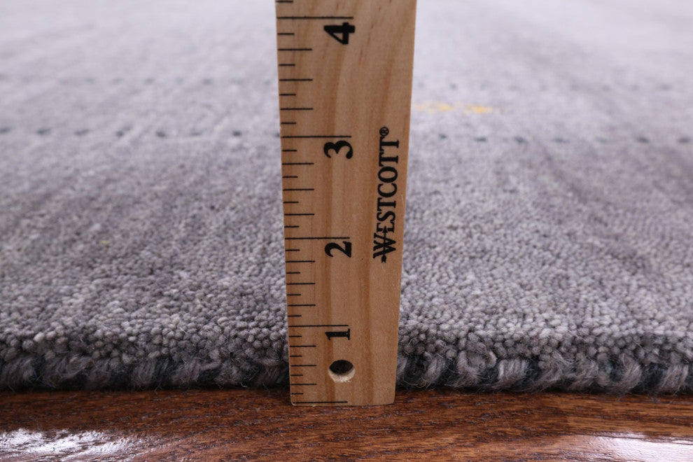 9' Square Hand-Knotted Persian Gabbeh Rug Q4357