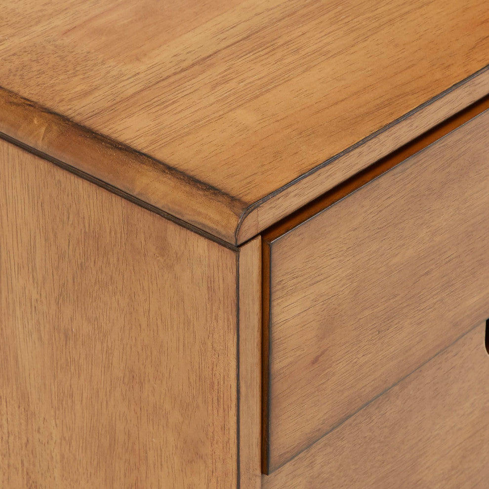 Dexter Oak Finish 2-drawer Nightstand