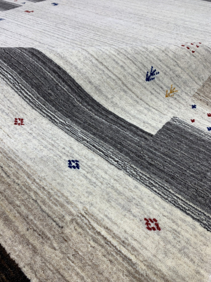 Multi-Colored Transitional Modern Gabbeh Area Rug