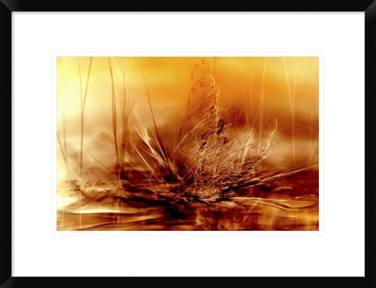 "Burning Water" Framed Digital Print by Willy Marthinussen, 26"x20"
