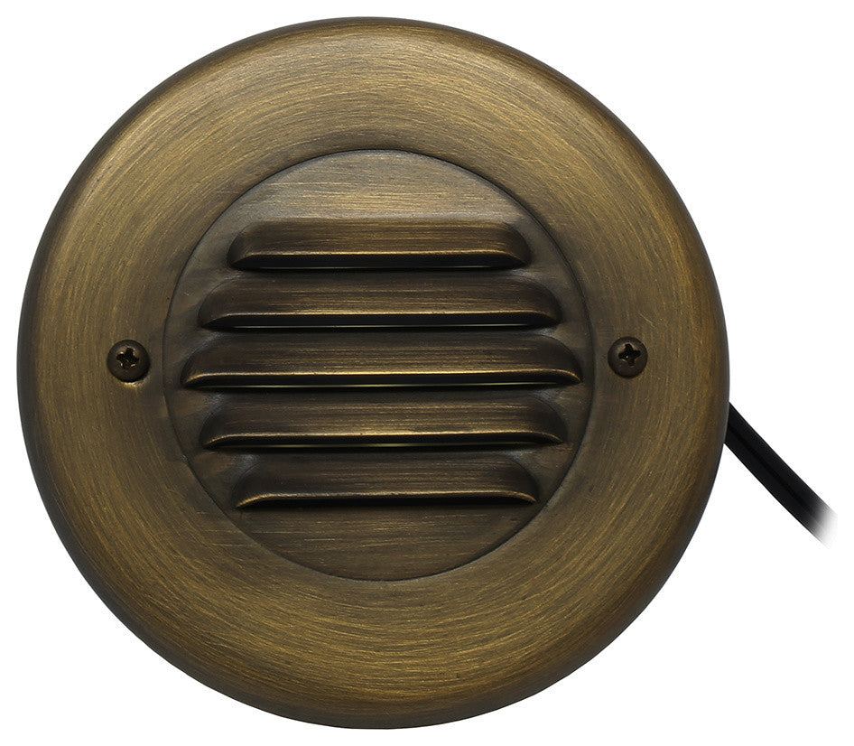 Lightkiwi Louvered Deck Light for Landscape Lighting, Brass