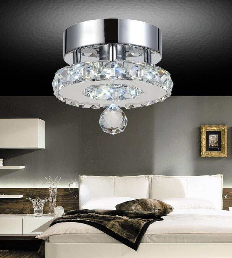 7" LED Chrome Crystal Flush Mount