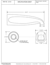 Standard 8.5" Tub Spout, Powder Coated White