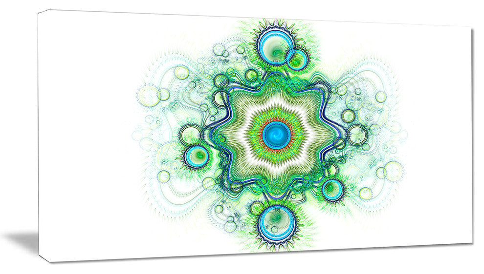 Cabalistic Star Fractal Flower, Abstract Canvas Art Print, 32x16