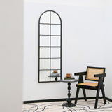 Metal Large Arch Window Pane Wall Mirror