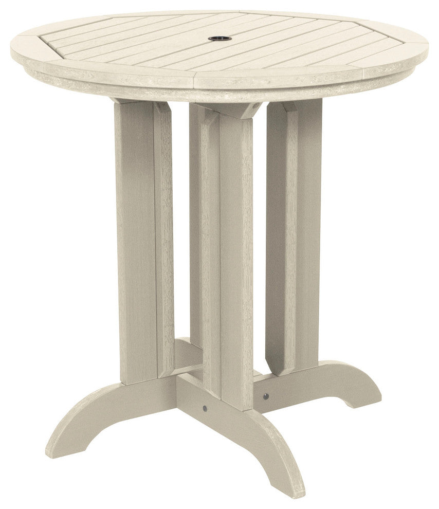 Sequoia 3-Piece Muskoka Adirondack Bistro Dining Set, Counter With 36" Table, Whitewash