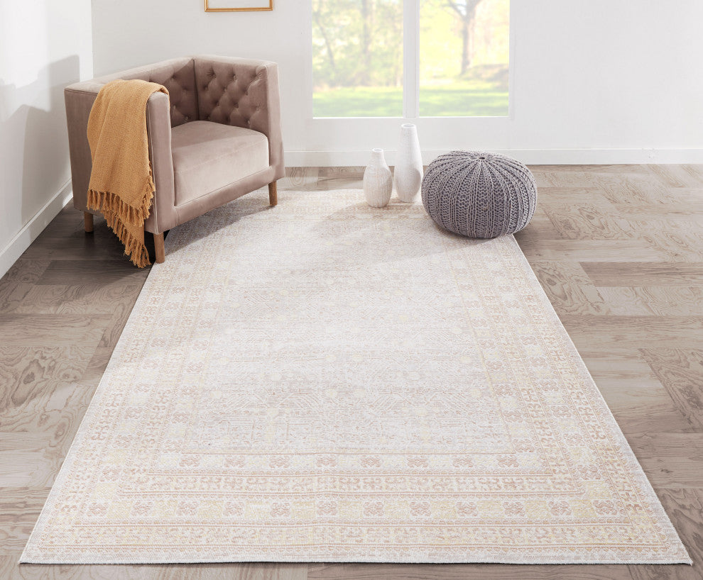 Isabella ISA-2 Machine Made Area Rug, Gray, 5'3"x7'3"