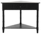 Safavieh Gomez Corner Table With Storage Drawer, Distressed Black