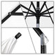9' Stone Black Collar Tilt Crank Lift Aluminum Umbrella, Sunbrella, Spa