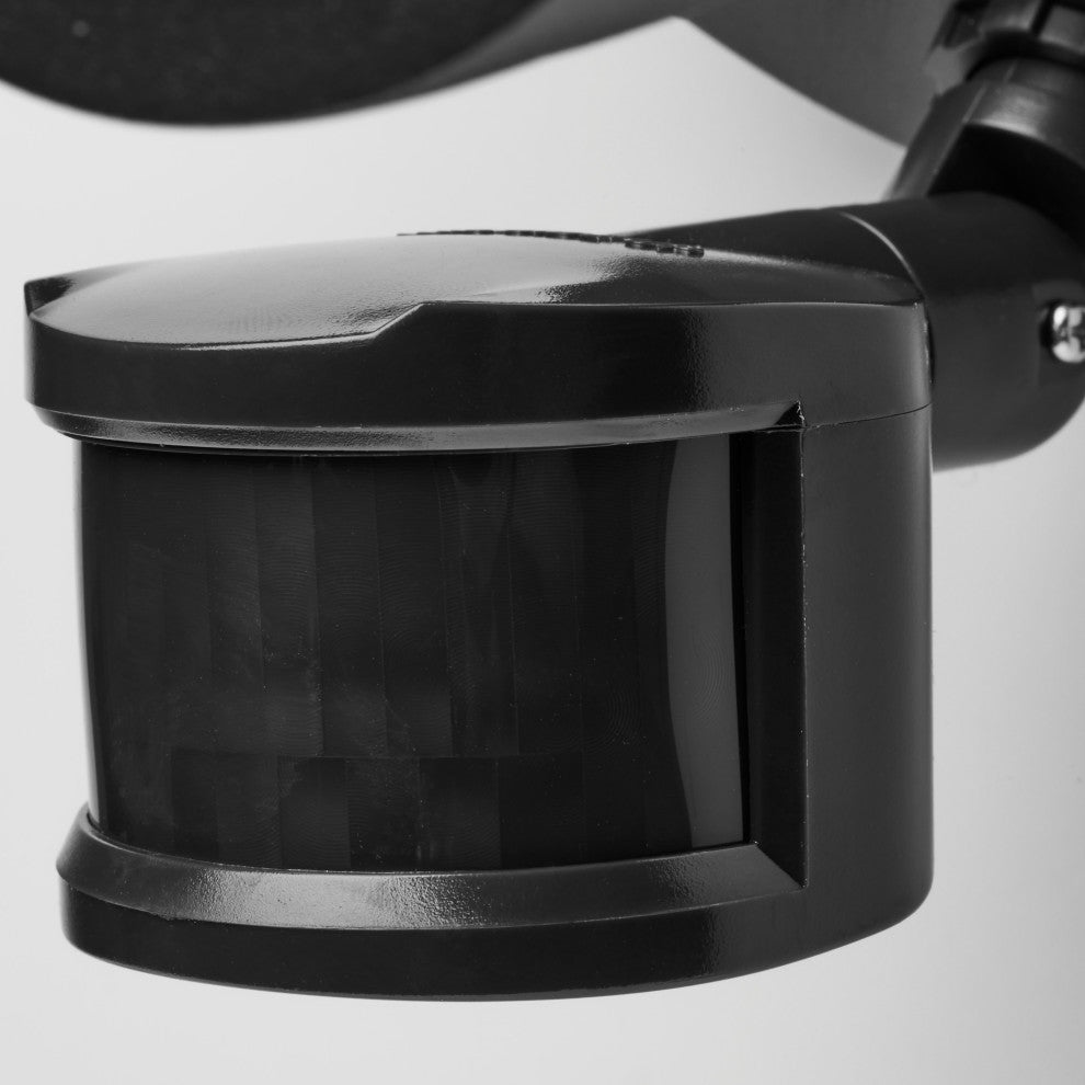 LED Security Light - Dual Head - Motion Sensor Included - Black Finish - 4000K