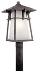 Kichler Beckett 1 Light Outdoor Post Lantern in Weathered Zinc