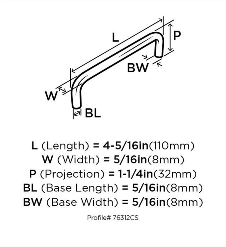 Allison Value 4" Center-to-Center Satin Nickel Cabinet Pull