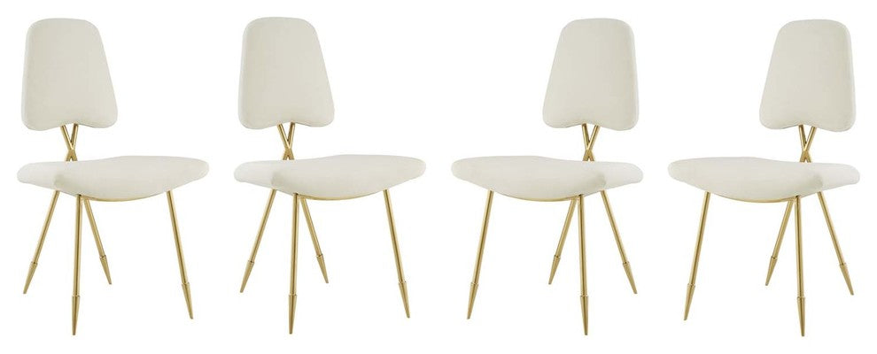 Ponder Dining Side Chair Set of 4, Ivory