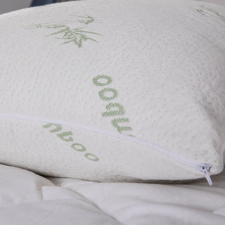 Bamboo Memory Foam Pillow With Removable Cover, King