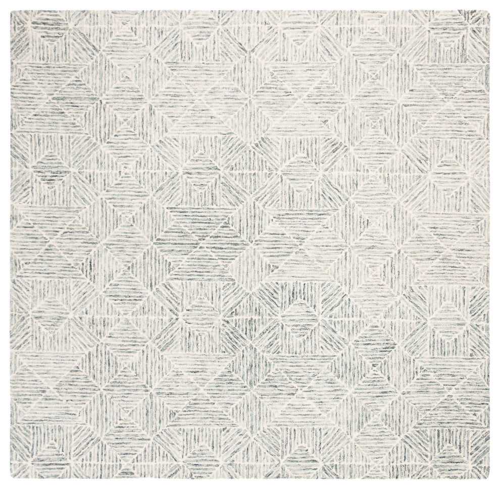 Safavieh Couture Abstract Collection, ABT763 Rug, Green/Ivory, 4' Square