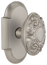 Single Cottage Plate With Victorian Knob, Satin Nickel
