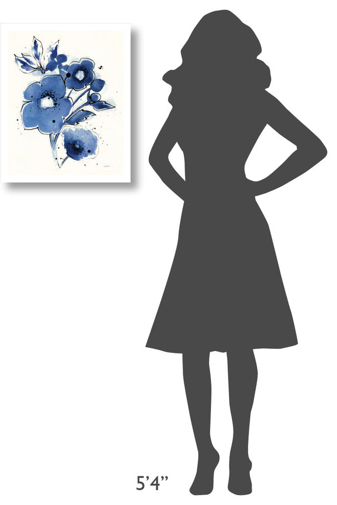 "Independent Blooms Blue III" Digital Paper Print by Shirley Novak, 18"x22"