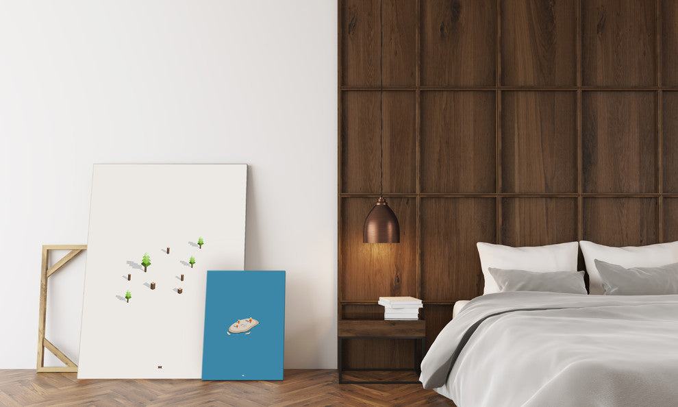 Mod Made "Simply White" Canvas Wall Art, 11"x16"