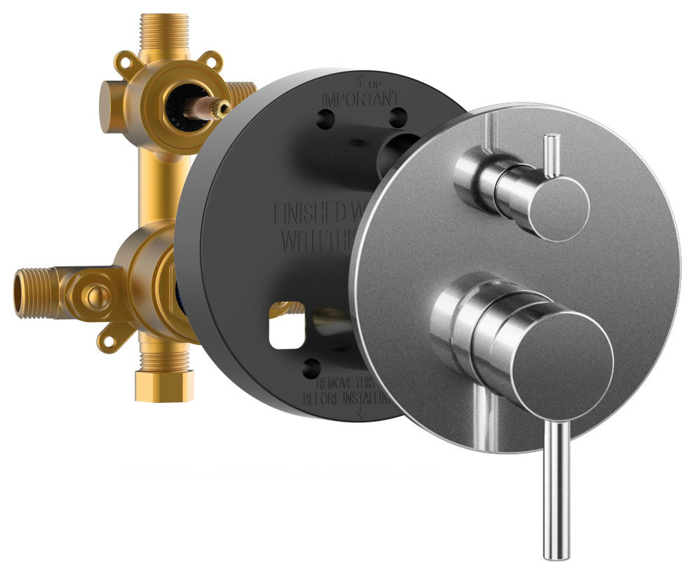 Pulse 3006-CH ShowerSpas Brushed-Nickel Combo Shower System in Chrome