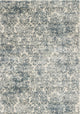 HomeRoots 5'x8' Ivory Blue Machine Woven Damask Indoor Area Rug
