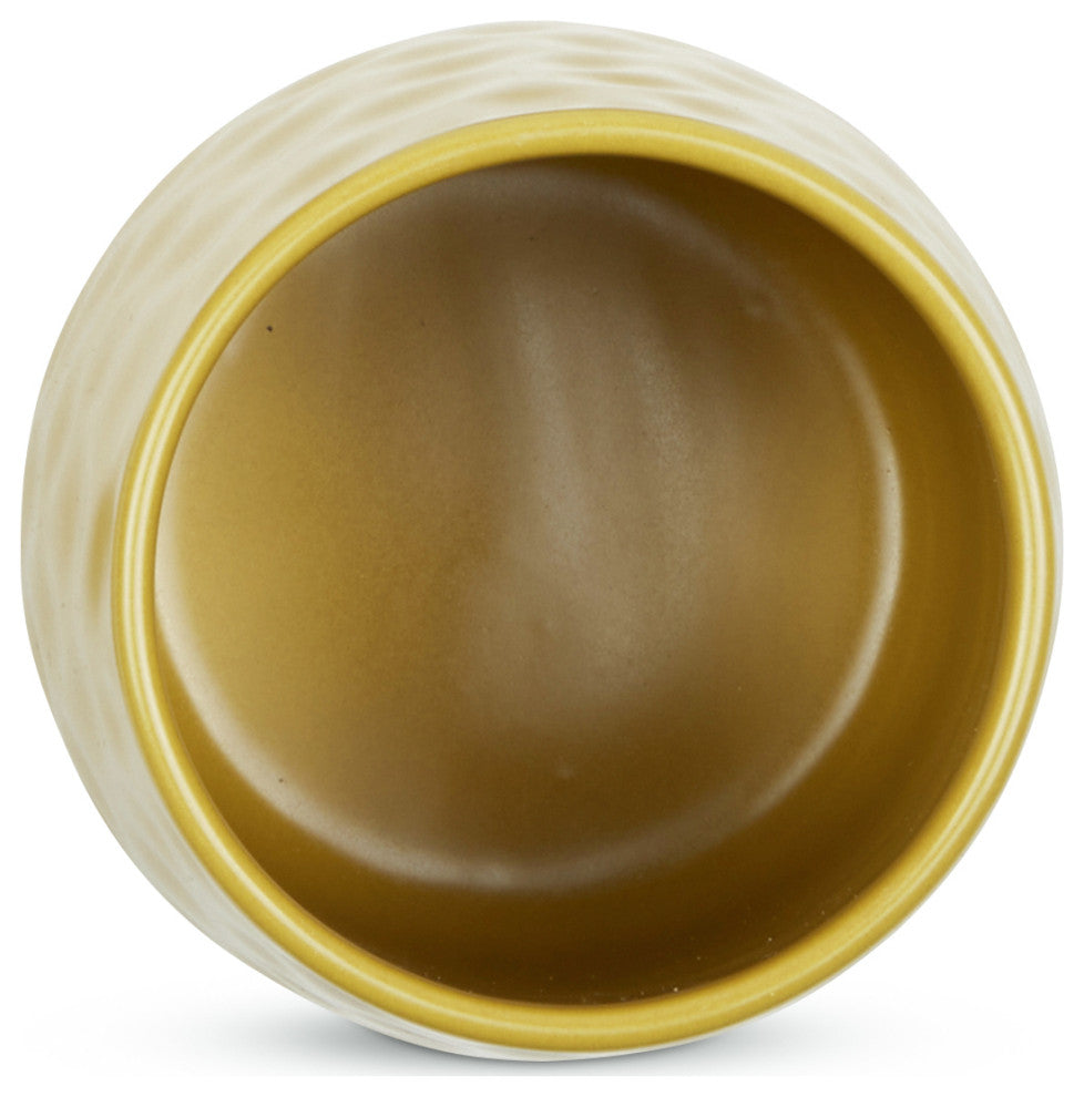 Lemongrass Matte Dimple Texture Ceramic Canister (Set of 2)