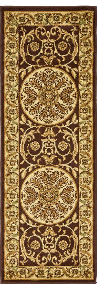Unique Loom Brown Napoleon Versailles 2' 2 x 6' 0 Runner Rug