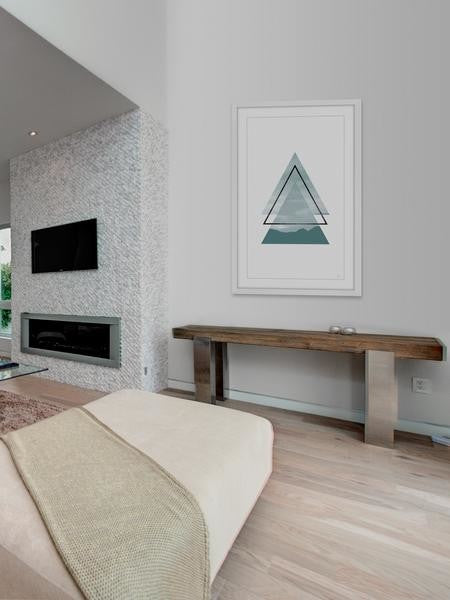 "Trois Triangle II" Framed Painting Print, 24"x36"