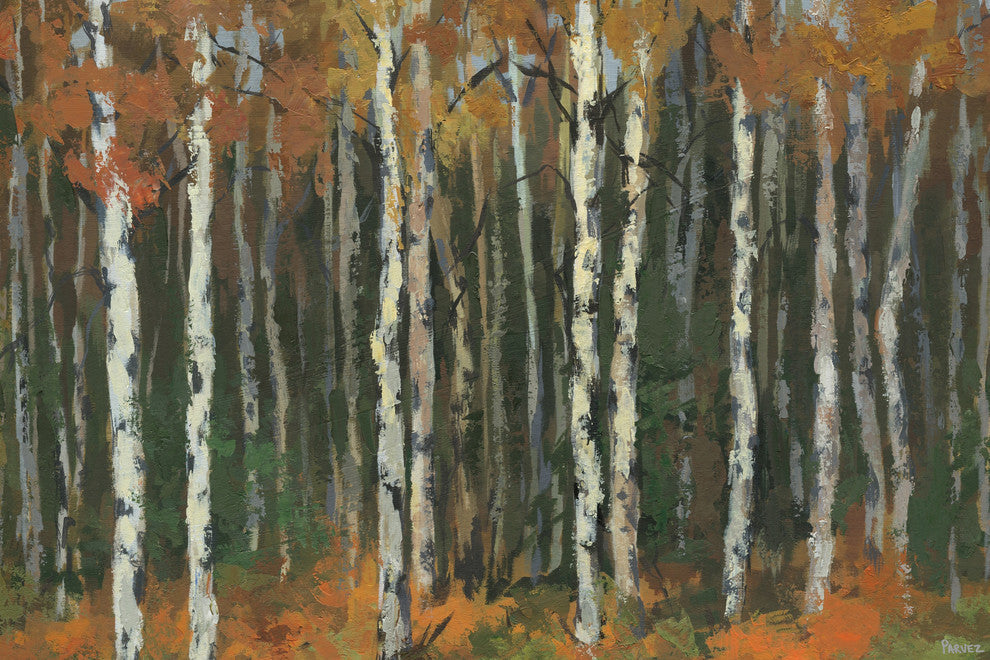 "Autumn Forest" Painting Print on Wrapped Canvas, 60"x40"