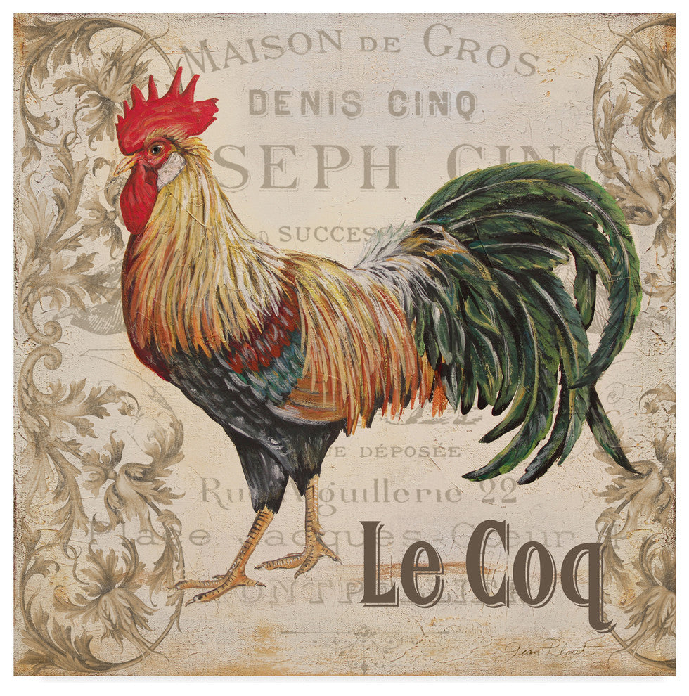 Jean Plout ''Le Coq 5'' Canvas Art