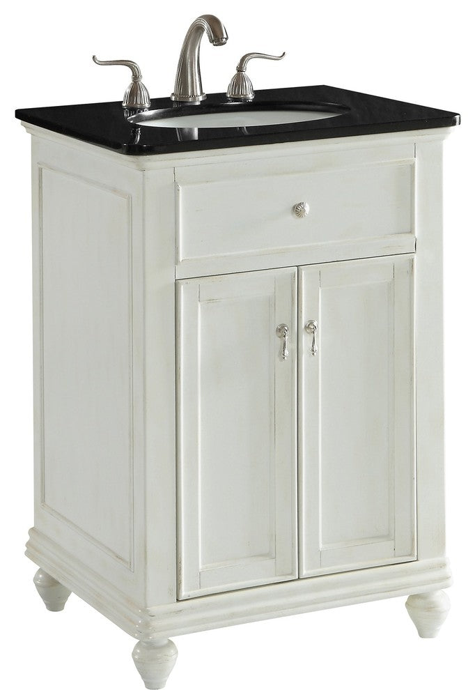 Elegant VF12324AW 24" Single Bathroom Vanity Set, Antique White